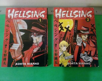 Vintage Soft Cover Book, Hellsing, by Kohta Hirano, volume 1 and 2