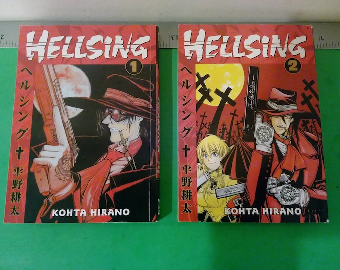 Vintage Soft Cover Book, Hellsing, by Kohta Hirano, volume 1 and 2