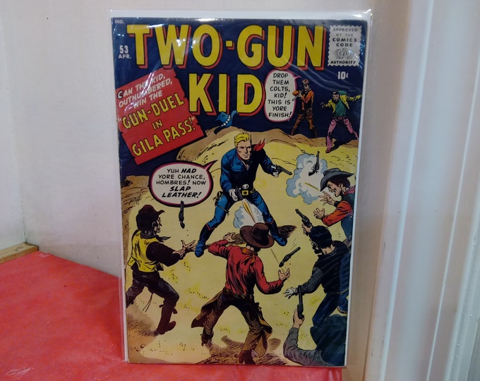 Vintage Western Comic Books, Marvel's Two-Gun Kid, Wyatt Earp, Great West, and Thrilling Western, 1940's-70's