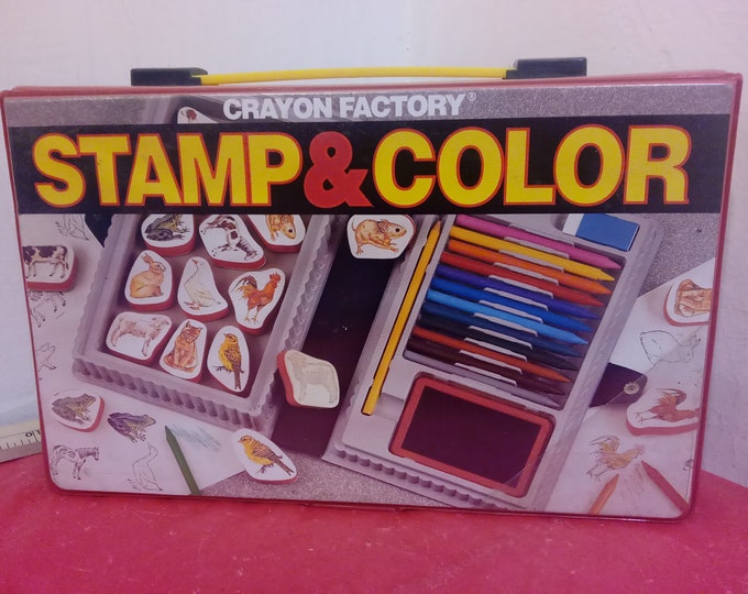 Vintage Ink Stamps, Crayon Factory Stamp & Color "Farm and Pet Collection, 1992