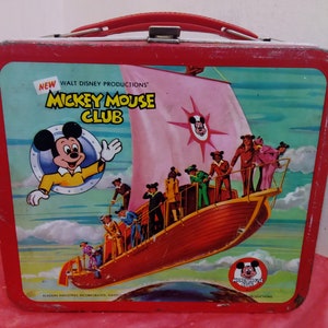 Vintage Lunchbox, Original Mickey Mouse Club TV Cast Metal Lunchbox by Aladdin, 1977#
