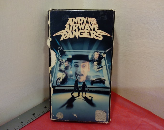 Vintage VHS Movie Tape, Andy and the Airwave Rangers, 1989~