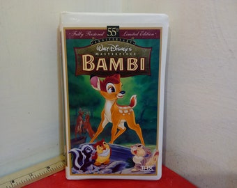 Vintage VHS Movie, Walt Disney's Masterpiece Bambi 50th Anniversary Edition, 1997#