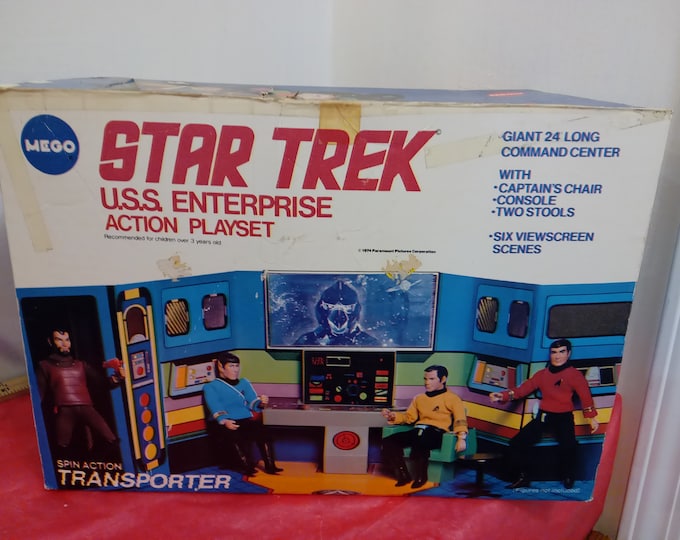 Vintage Star Trek Playset, Mego Star Trek USS Enterprise Bridge Playset, 1975#