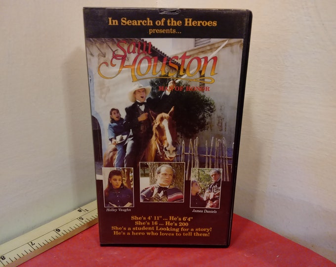 Vintage VHS Movie Tape, Sam Houston, James Daniels, 1993~