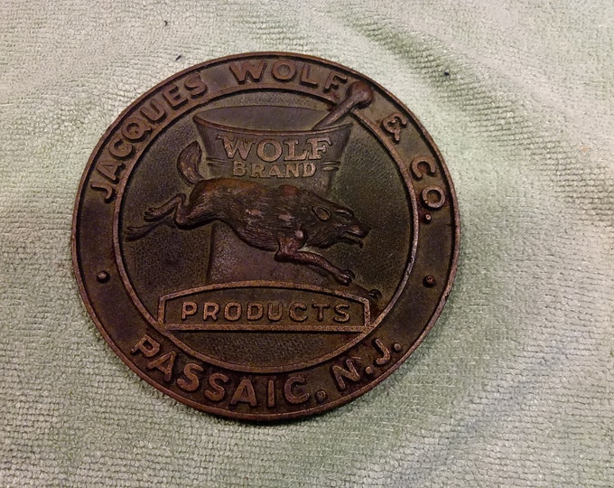 Bronze Jacques Wolfe & Co., Passiac, N.J., Wolf Brand Products Medal #B