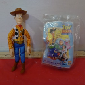 Vintage Burger King Kid&#39;s Club Meal Toys, Toy Story Woody and Space Alien, 1996#