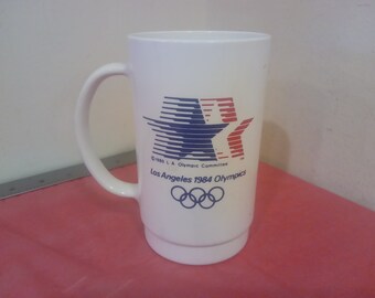 Vintage Los Angeles Olympic Plastic Mug, 1984#