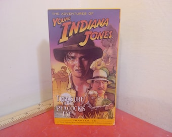 Vintage VHS Tape Movie, The Adventures of Young Indiana Jones "Treasure of the Peacock's Eye", 1999