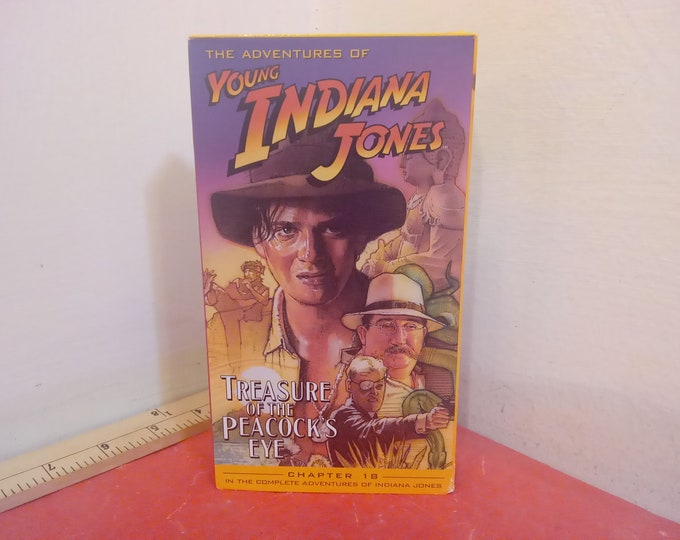 Vintage VHS Tape Movie, The Adventures of Young Indiana Jones "Treasure of the Peacock's Eye", 1999