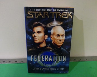 Vintage Star Trek Hardcover Book, Federation by Judith & Garfield Reeves-Stevens, 1994