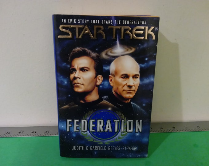 Vintage Star Trek Hardcover Book, Federation by Judith & Garfield Reeves-Stevens, 1994