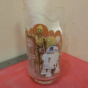 Vaso de coleccionista vintage, Star Wars Empire Strikes Back, vaso para beber, Coca Cola, Burger King, R2-D2 y C-3PO, 1977