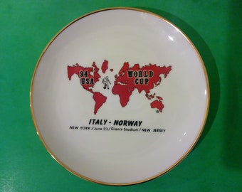 Vintage Collector Plate, World Cup USA, Italy - Norway, 1994#