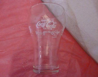 Vintage Collector Glass, Coca-Cola Wide Top Glass, Multiple Languages Around Glass