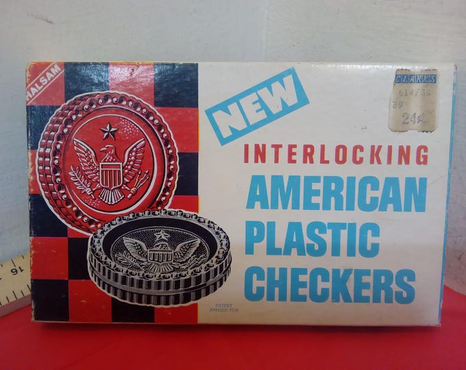 Vintage Checkers, Plastic and Wooden Checkers in their Boxes, Halsam or Crown Checkers