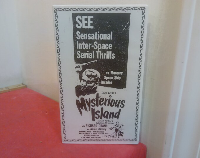 Vintage VHS Tape, Mysterious Island by Jules Verne, Two Tape Set, 1961~