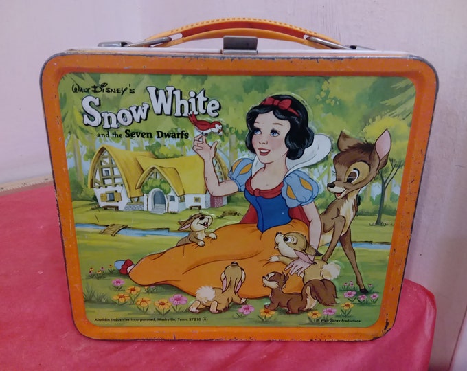 Vintage Lunch Box, Snow White and the Seven Dwarfs by Aladdin, 1975#