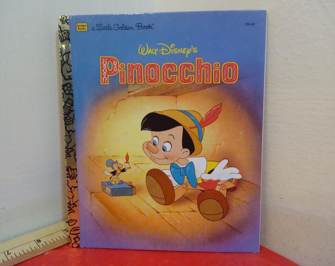 Vintage Hardcover Book, A Little Golden Book Walt Disney's "Pinocchio", 1996