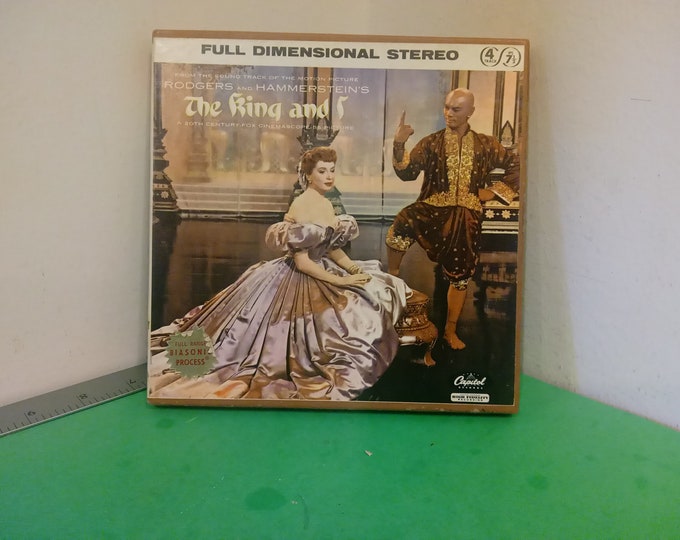 Vintage Music Tape by Capitol Records 4 Record Set, The King and I Film Soundtrack Hi Fi Recording 1956 Movie, 1950's