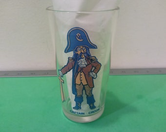Vintage Collector Glass, McDonalds Captain Crook Drinking Glass, 1970's