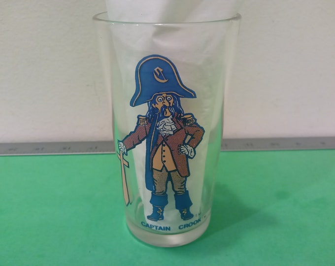 Vintage Collector Glass, McDonalds Captain Crook Drinking Glass, 1970's