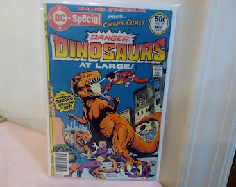 Vintage DC Comic Books, DC Special Presents Captain Comet in Danger Dinosaurs at Large #27, 1970's