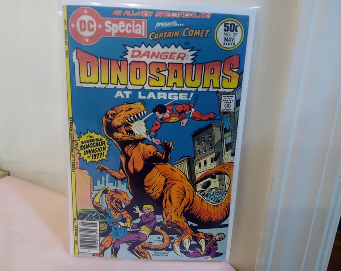 Vintage DC Comic Books, DC Special Presents Captain Comet in Danger Dinosaurs at Large #27, 1970's