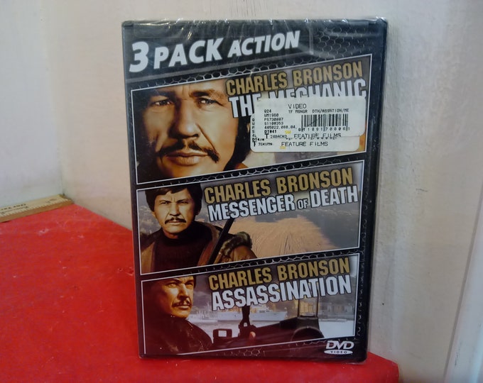 Vintage DVD Movie Tapes, The Mechanic, Messenger of Death, and Assassination in a 3 Pack Set, Charles Bronson