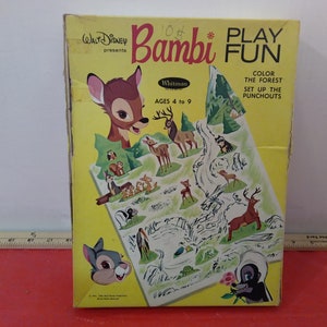 Vintage Walt Disney presents Bambi Play Fun by Whitman, 1966#