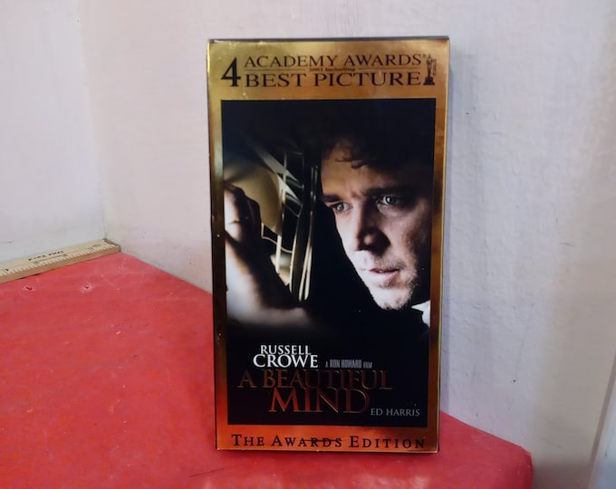 Vintage VHS Movie Tape, A Beautiful Mind, Russell Crowe, 2001#