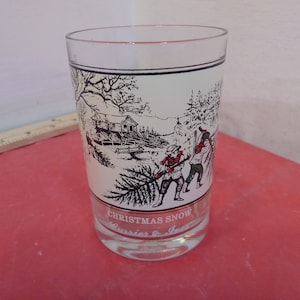 Vintage Collector Glass, Arby's Collector Glass, Currier & Ives "Christmas Snow", Museum of New York, 1980's