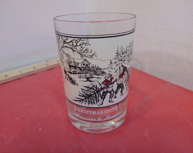 Vintage Collector Glass, Arby's Collector Glass, Currier & Ives "Christmas Snow", Museum of New York, 1980's