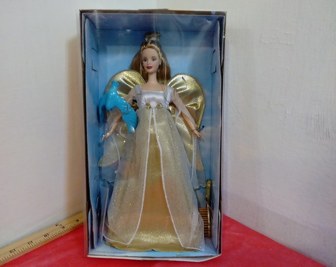 Vintage Barbie Doll, Barbie Doll "Angelic Inspirations" with Blue Bird, 1999