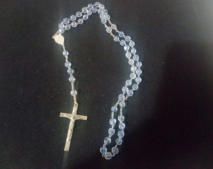 Vintage Rosaries and Necklaces, Rosaries with Plastic Beads, Crosses, Imitation Pearls, Magnetic Necklace/Bracelet or Gold Colored Chain