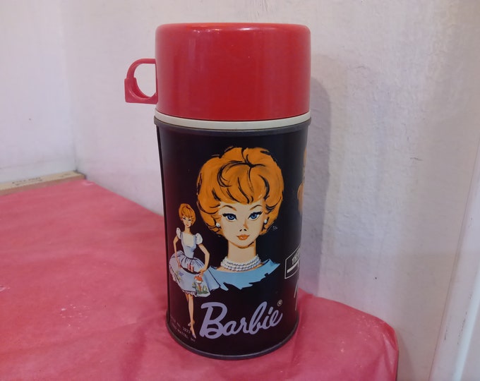 Vintage Metal Thermos, Barbie, Midge, and Skipper Thermos by Thermos, 1965#