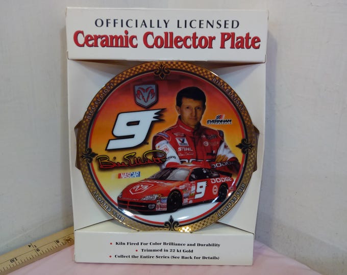 Vintage Nascar Memborial Items, Bill Elliot or Bobby Labonte Items, Coffee or Beer Mugs, Plate, Ornament, Candy Tin, or Lighters#