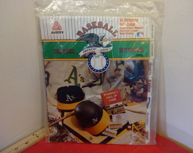 Vintage American League Teams Binder Dividers, 1990#