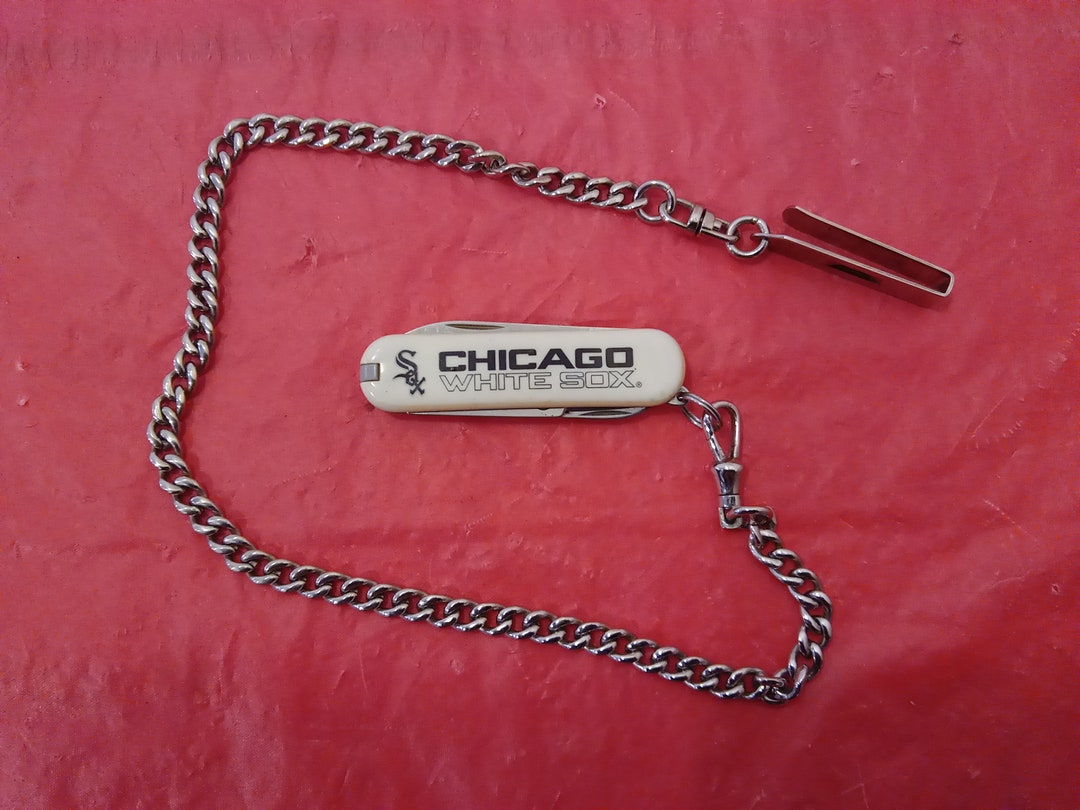 Vintage Pocket Knife With Chain, Chicago White Sox Chain Pocket Knife