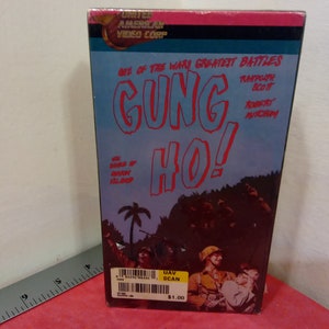 Vintage VHS Movie Tape, Gung Ho!, Robert Mitchum, 1986~