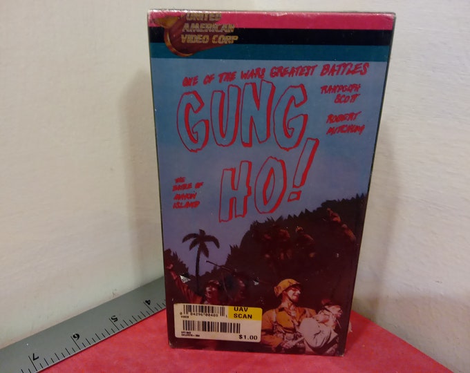 Vintage VHS Movie Tape, Gung Ho!, Robert Mitchum, 1986~