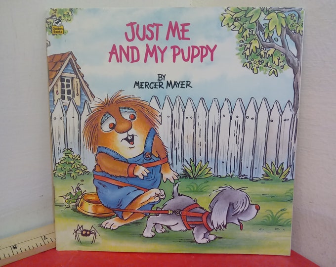 Vintage Softcover Book, A Golden Book "Just Me and My Puppy", 1985