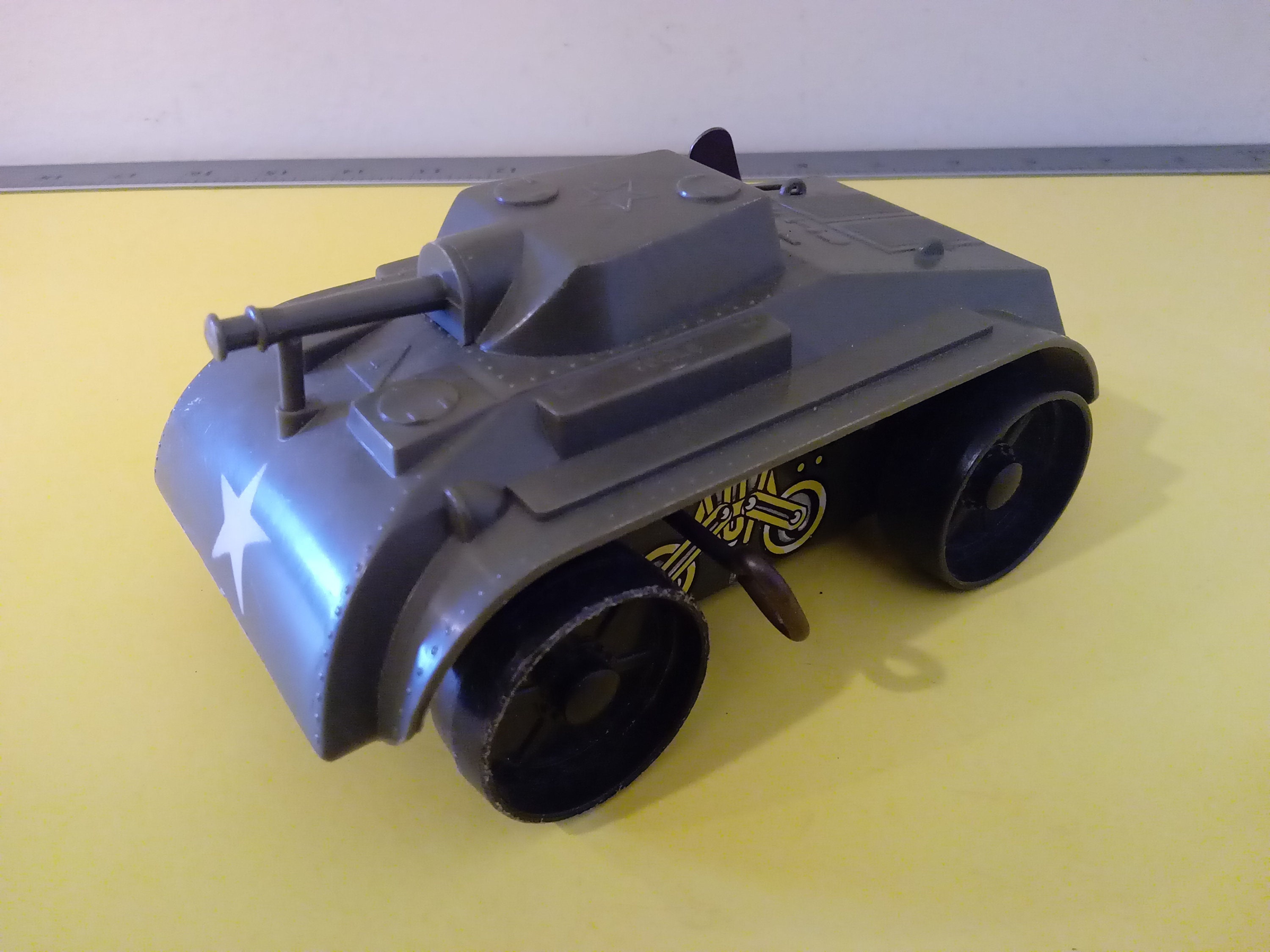 Vintage Marx Windup Toy Tank, Army Military, 1960's