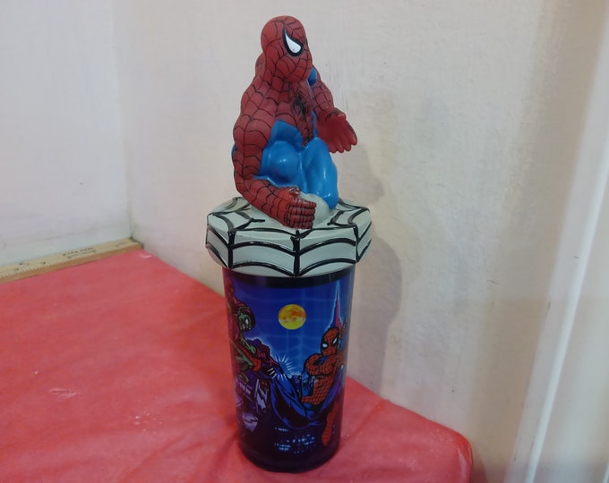 Vintage Comic/Movie Memorabilia, Marvel's Spiderman Movie Items, Spiderman Cup, Puzzle, and Books