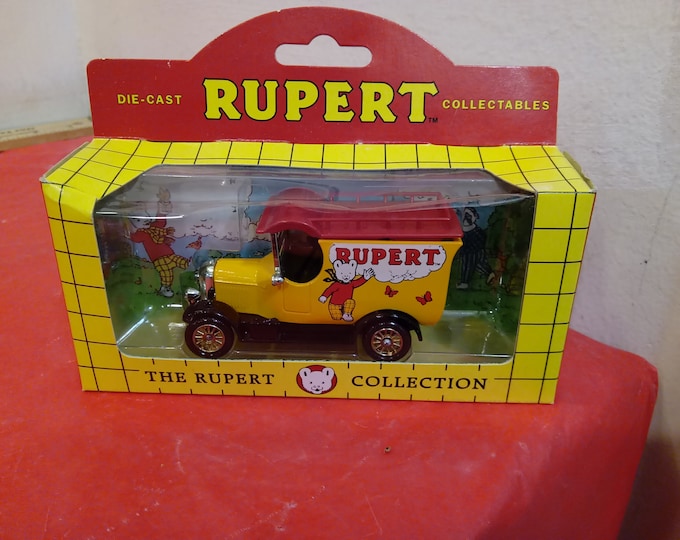 Vintage Diecast Vehicle, The Rupert Collection Diecast Vehicles by Lledo PLC, 1/43 Scale, 1993