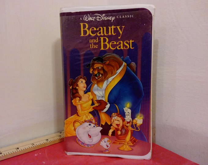 Vintage VHS Movie Tape, Beauty and the Beast, Walt Disney Collection