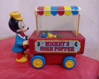 Vintage Battery-Operated Toy, Walt Disney's Mickey's Corn Popper Toy, 1970's
