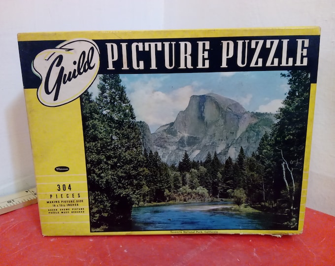 Vintage Jigsaw Puzzle, Guild Picture Puzzle "Yosemite National Park" No. 2900:29 by Whitman, 1950's