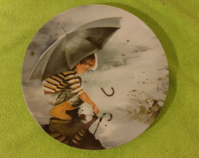 Touching The Sky Collectors Plate by Donald Zolan, “Wonder Of Childhood”, 1982