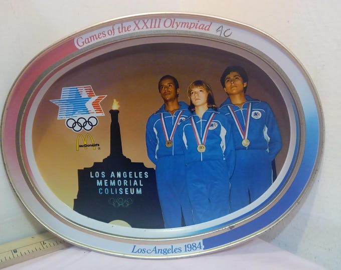 Vintage Olympic Sports Collectible, McDonald's Olympic Swim Stadium Collector Tray, Olympics of the XXIII, 1984#